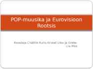 POP-muusika ja Eurovisioon Rootsis