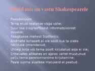 William Shakespeare müüt #4