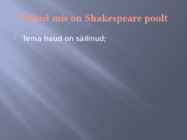 William Shakespeare müüt #5