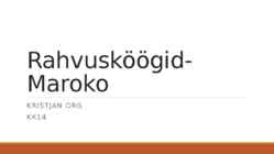 Rahvusköögid- Maroko