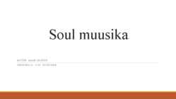 Soul Muusika ja Ray Charles