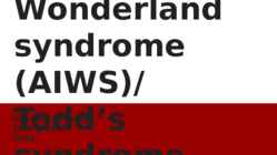 Alice in Wonderland syndrome-AIWS- Todd’s syndrome