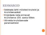Kaitsekõne slaid tööst kruiisilaevad Victoria Luise´st Quantumini #3