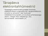Elektrontahhümeetrite areng #13