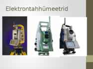Elektrontahhümeetrite areng #14