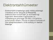 Elektrontahhümeetrite areng #16