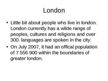Kokkuvõte Londonist #3