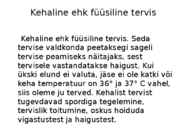 Minu tervis #3