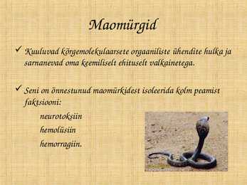 Loomsed mürgid #5