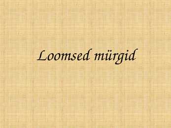 Loomsed mürgid