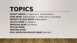 Most endangered bears #2