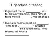 Rooma kultuur #4