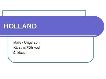 Holland powerpoint 9 klass