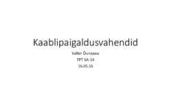 Kaablipaigaldusvahendid
