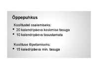Puhkeaja õiguslik korraldus #4