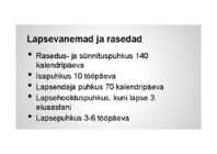 Puhkeaja õiguslik korraldus #5