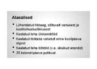 Puhkeaja õiguslik korraldus #7
