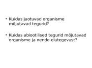Ökoloogia- organismide suhted ümbritseva keskkonnaga #2