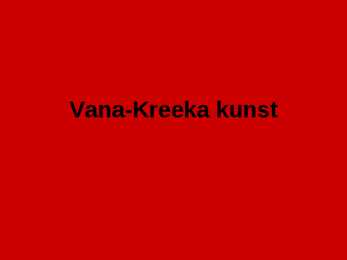 Vana-Kreeka kunst