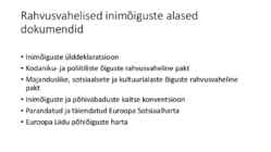 Riigiõigus - Põhiõigused-vabadused ja kohustused #2