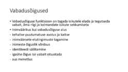 Riigiõigus - Põhiõigused-vabadused ja kohustused #12