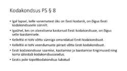 Riigiõigus - Põhiõigused-vabadused ja kohustused #20