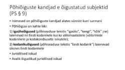 Riigiõigus - Põhiõigused-vabadused ja kohustused #6