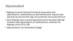 Riigiõigus - Riigikaitse #6