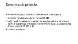 Riigiõigus - Põhiseaduse printsiibid #11