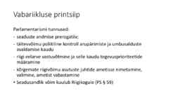 Riigiõigus - Põhiseaduse printsiibid #20