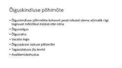 Riigiõigus - Põhiseaduse printsiibid #25
