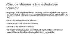 Riigiõigus - Põhiseaduse printsiibid #26