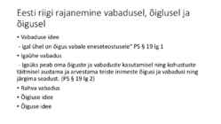 Riigiõigus - Põhiseaduse printsiibid #10