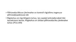 Riigiõigus - Põhiseaduslikkuse järelevalve #2