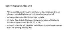 Riigiõigus - Põhiseaduslikkuse järelevalve #12