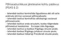 Riigiõigus - Põhiseaduslikkuse järelevalve #5