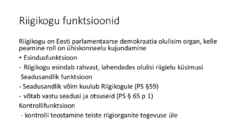 Riigiõigus - Riigikogu #11