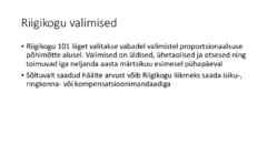 Riigiõigus - Riigikogu #3