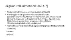 Riigiõigus - Riigikontroll #3