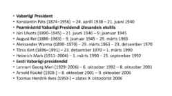 Riigiõigus - Vabariigi President #2