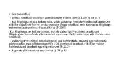 Riigiõigus - Vabariigi President #11
