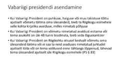 Riigiõigus - Vabariigi President #19