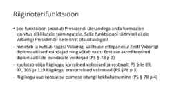 Riigiõigus - Vabariigi President #6
