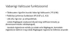 Riigiõigus - Vabariigi Valitsus #2