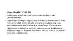 Riigiõigus - Vabariigi Valitsus #13