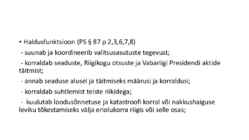 Riigiõigus - Vabariigi Valitsus #3