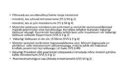Riigiõigus - Vabariigi Valitsus #5
