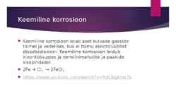Metallide korrosioon #4