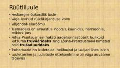 Rüütlikirjandus #3
