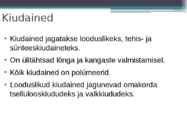Tarbekeemia saadused-plastid ja kiudained #3